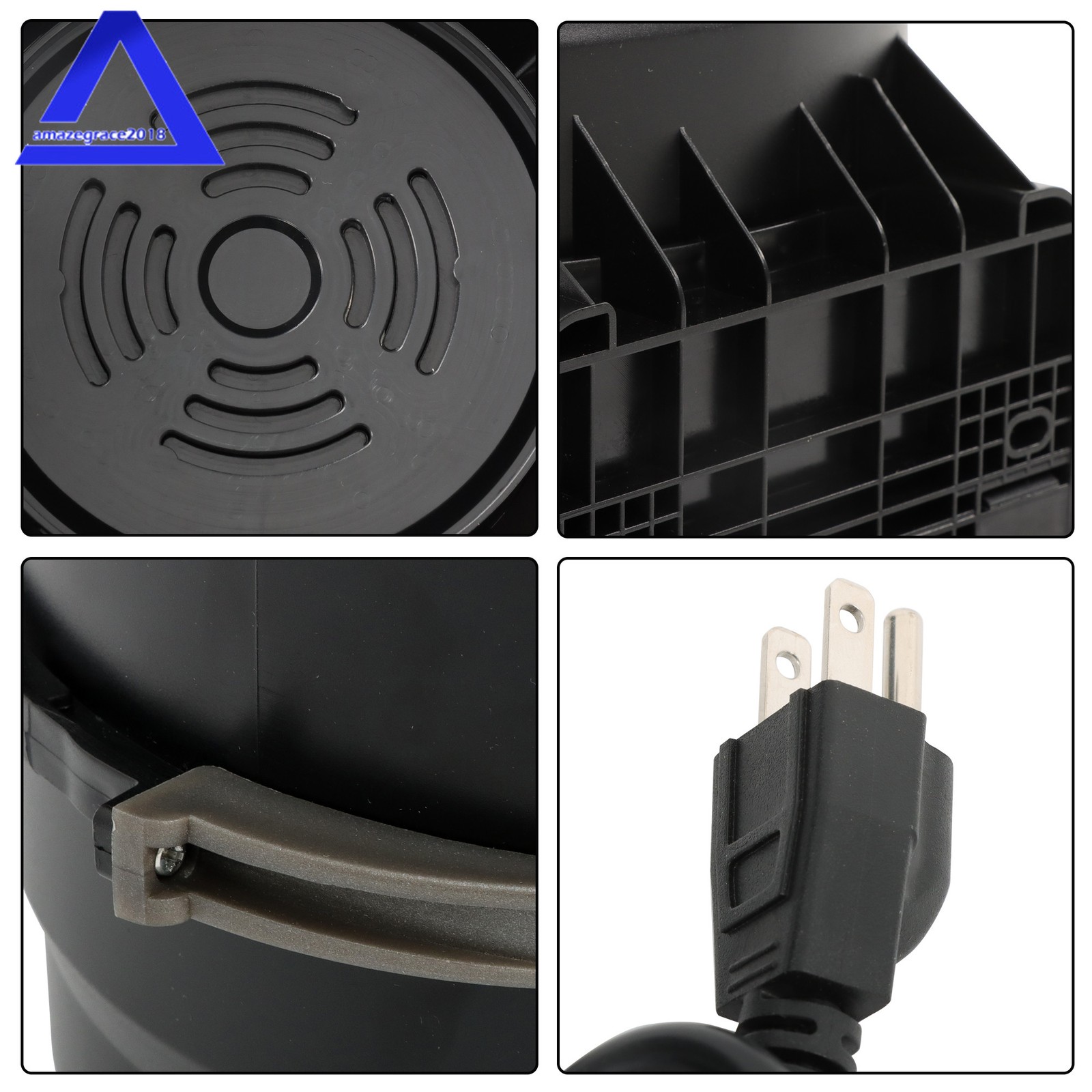 8 Inch Inline Duct Fan HVAC Exhaust Blower Kit EC Variable Speed Control Black