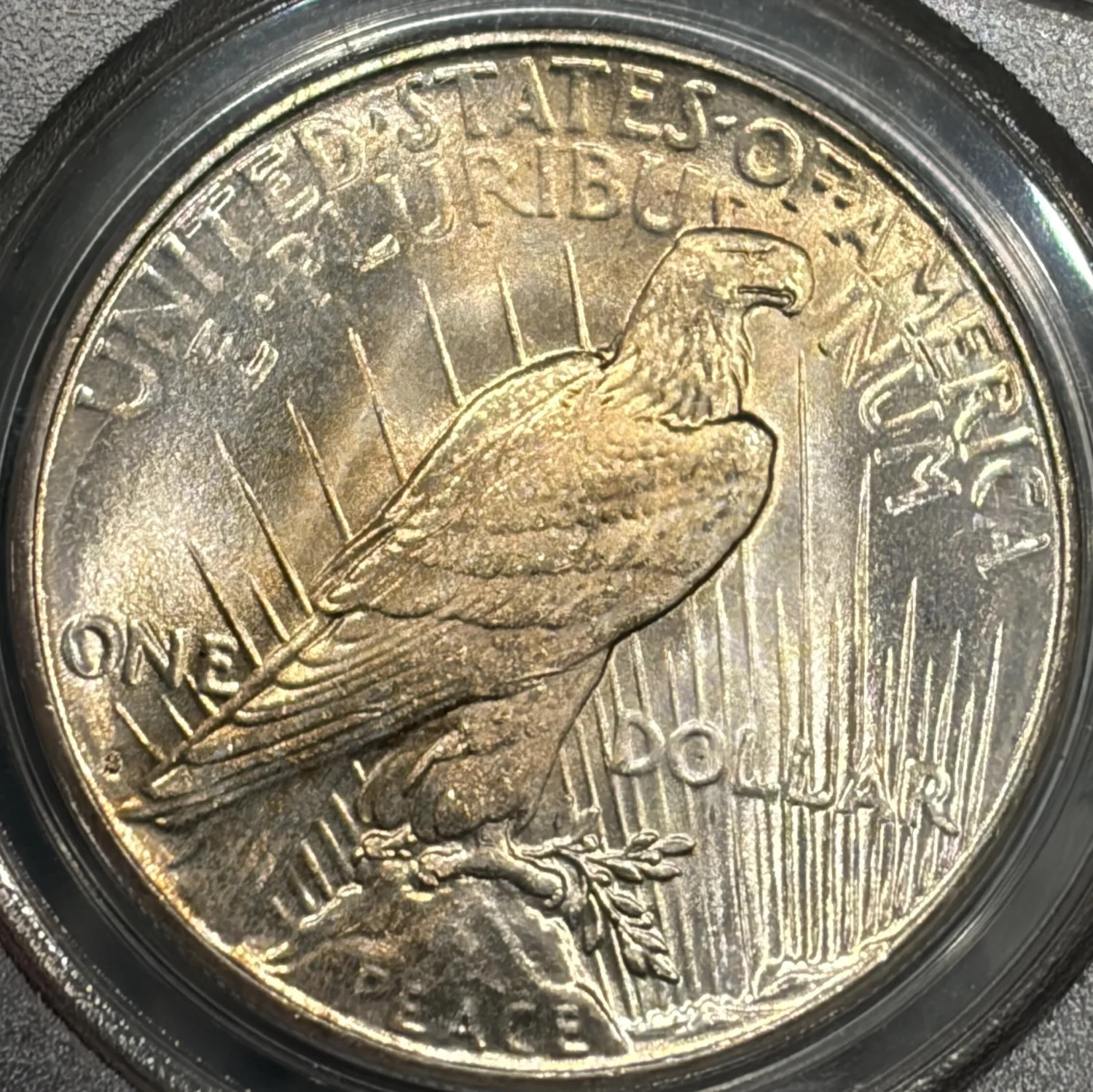 1924-S PEACE DOLLAR PCGS MS64 OGH
