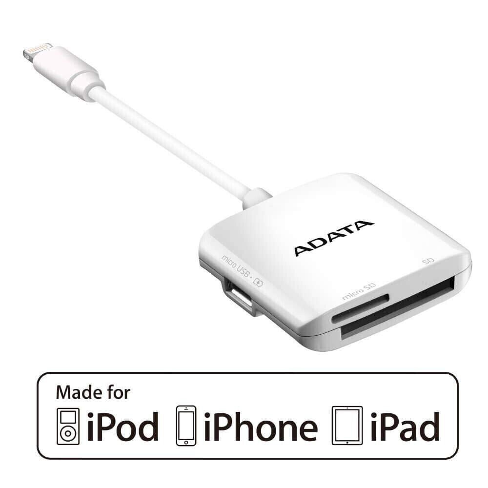 ADATA AI910 LIGHTNING MICRO SD CARD READER  APPLE MFI CERTIFICATION SDXC READER