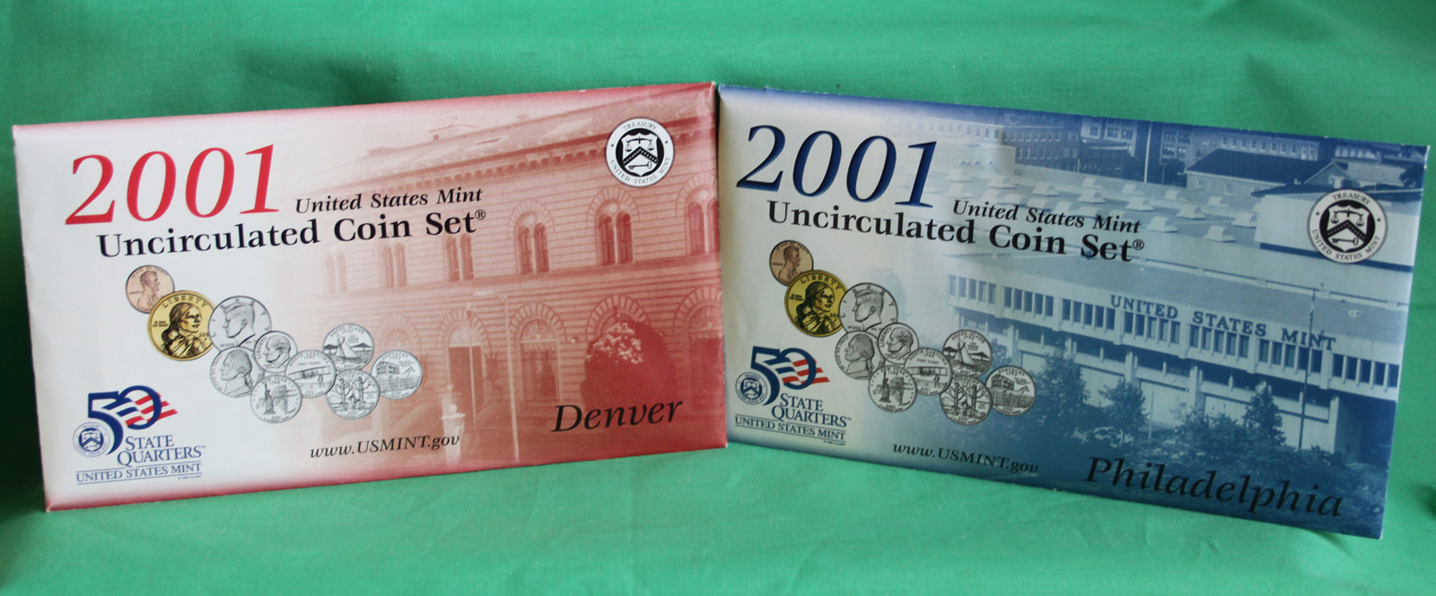 2001 Annual Uncirculated 20 Coin Set US Mint BU P and D Philadelphia Denver