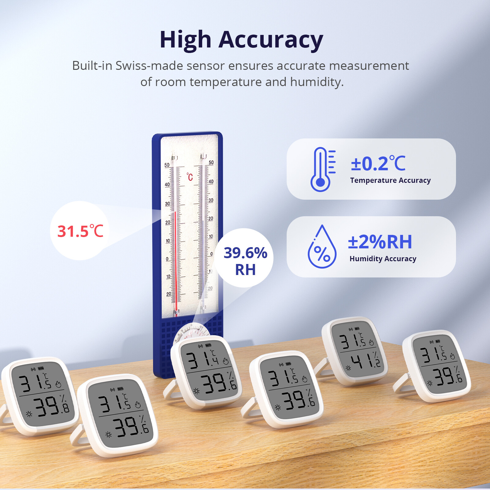 SONOFF LCD Smart Thermometer SNZB-02D Zigbee Temperature Humidity Sensor Remote