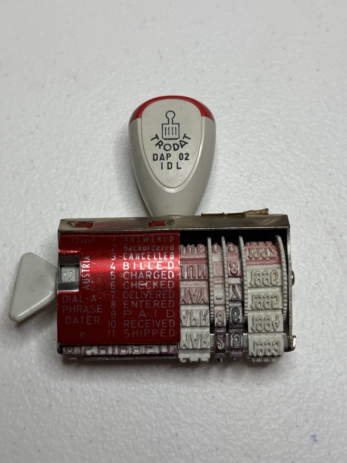 Vintage Trodat Dial A Phrase "DAP" Dater (1986-1997) Made in Austria