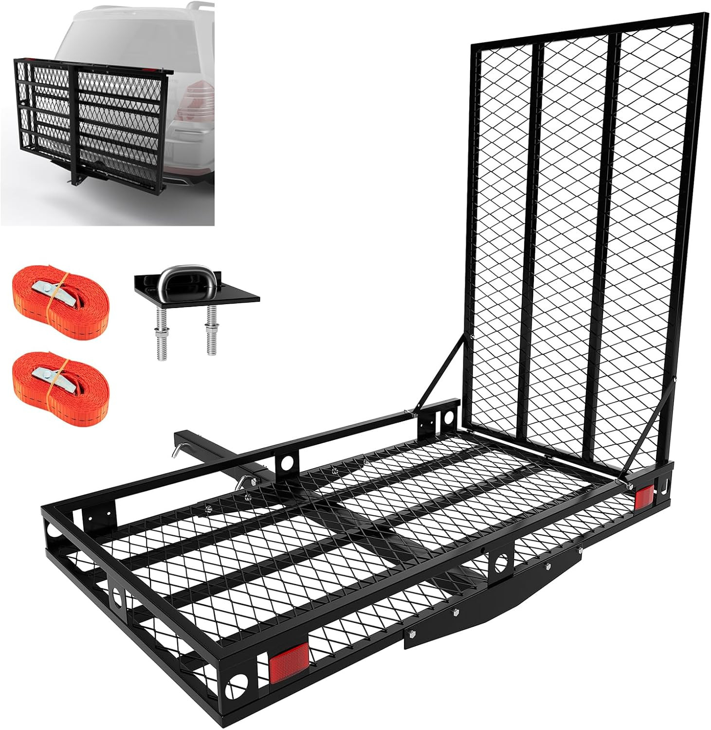 Folding Mobility Scooter Carrier with Ramp & Stabilizer for SUV, 500 lbs Capacit