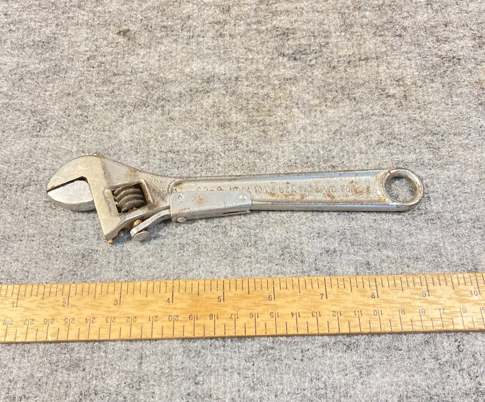 Utica 8" Adjustable Wrench w/ Thumb Lock #92-8