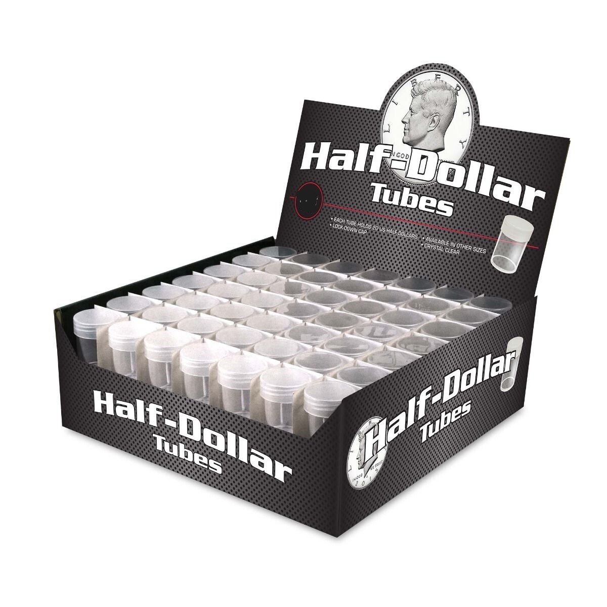 NEW (50 pk) BCW Coin Tube- Half Dollar