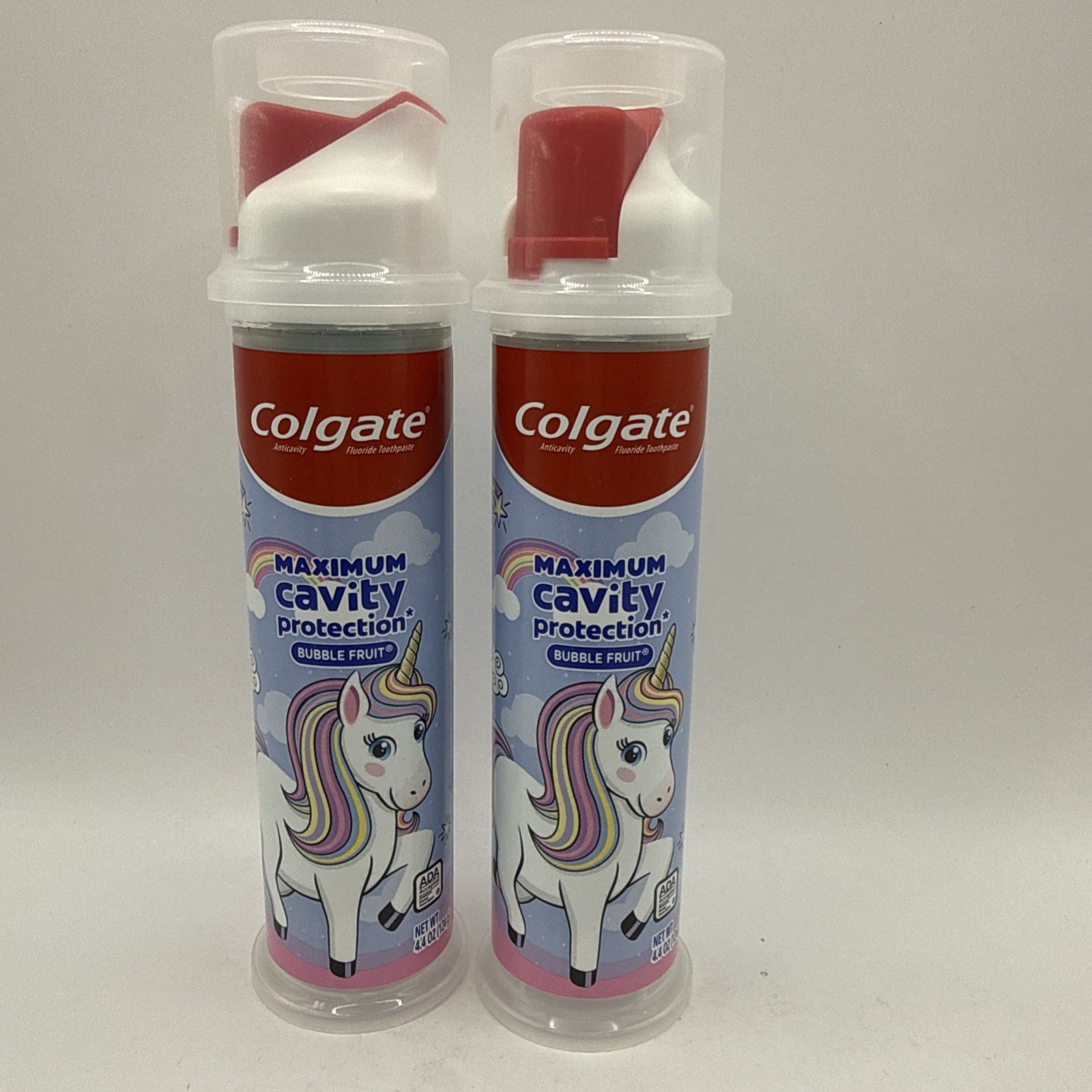 2 PACK Colgate Kids Unicorn Toothpaste Pump with Fluoride 4.4 Ounce  Ages 6+