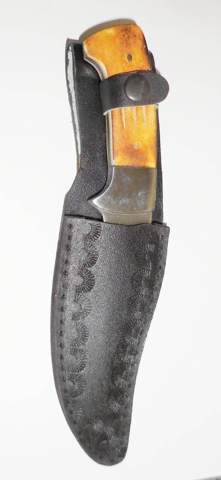 VINTAGE PAKISTAN KNIFE HUNTING FIXED BLADE KNIFE NICE HANDLE DESIGN