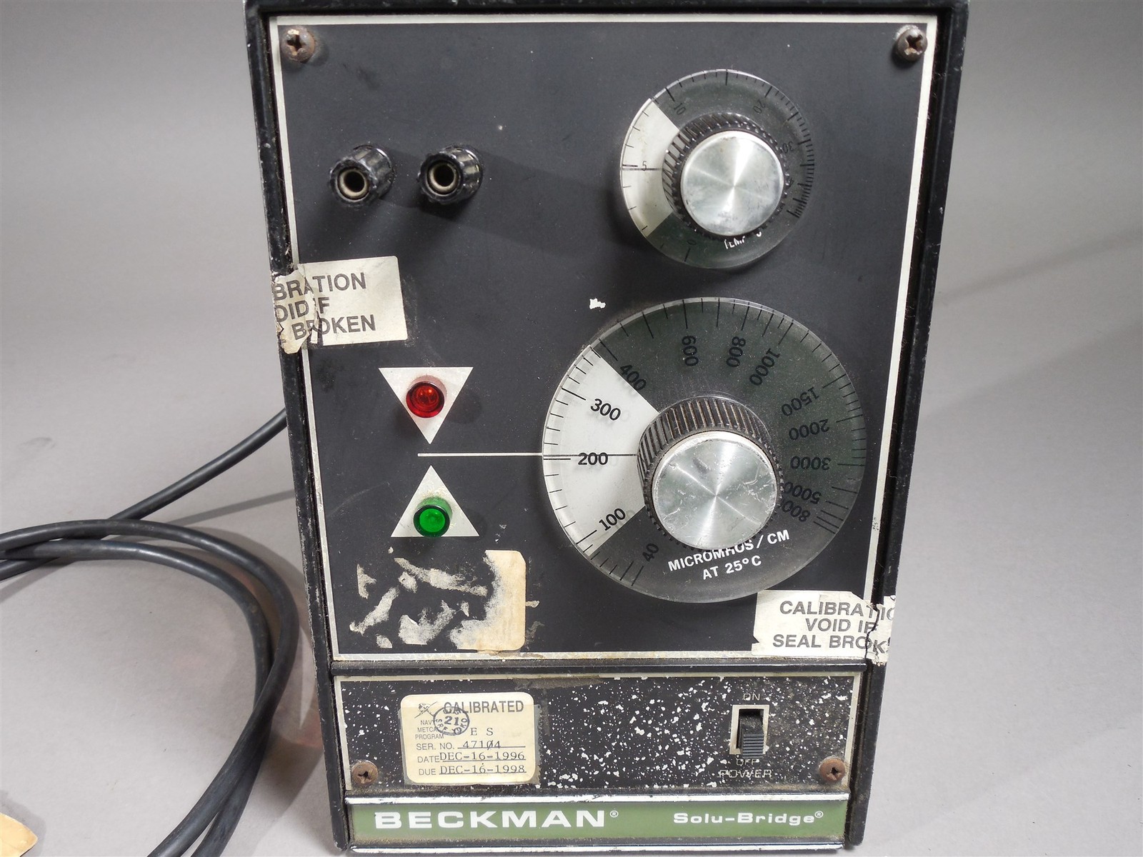 Beckman Solu-Bridge SD-178 Conductivity Controller - USED