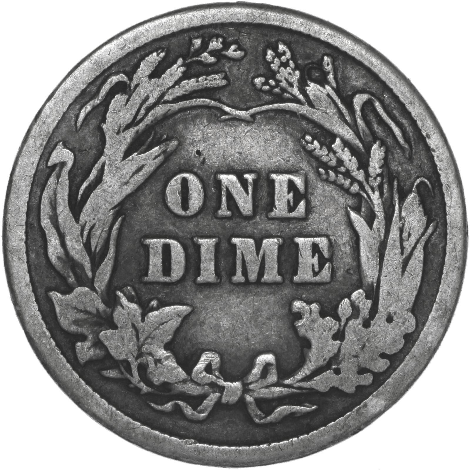 1913 (P) Barber Dime 90% Silver Fine FN