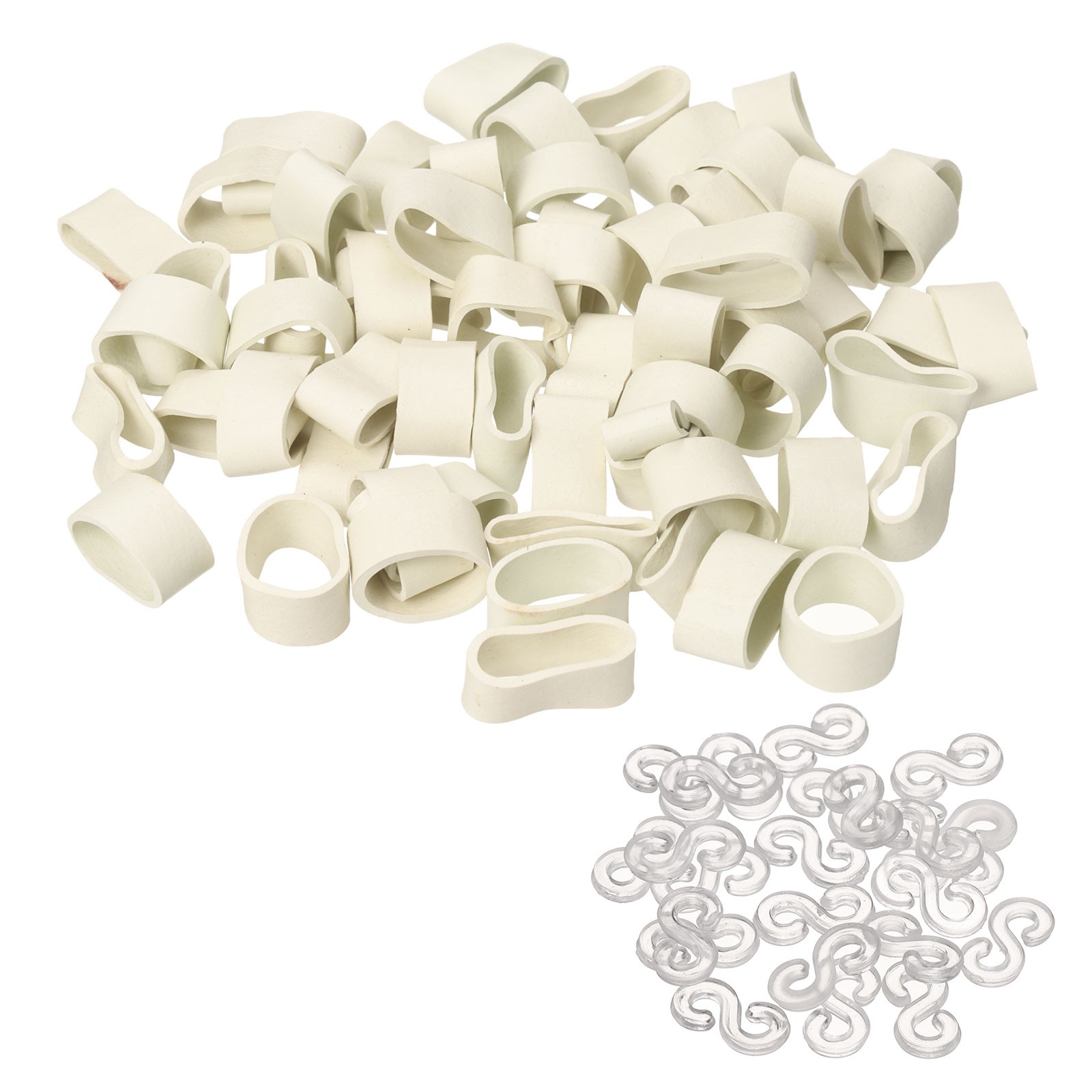 900Pcs Rubber Bands, 0.98x0.35 Inch Elastic Bands Cable Ties for Office, White