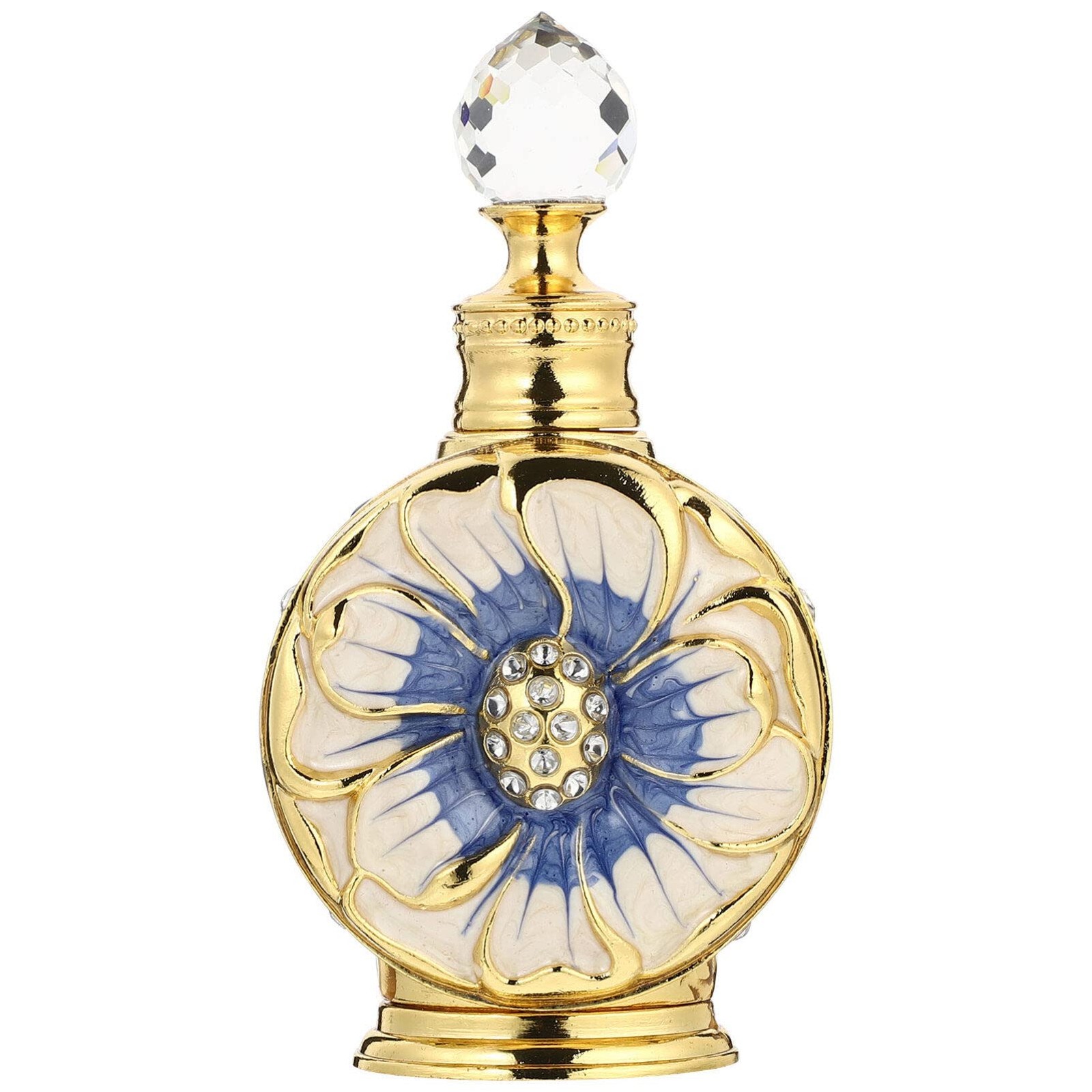 Glass Essential Oil Bottle 12Ml Refillable Vintage Perfume Bottle with Droppe...
