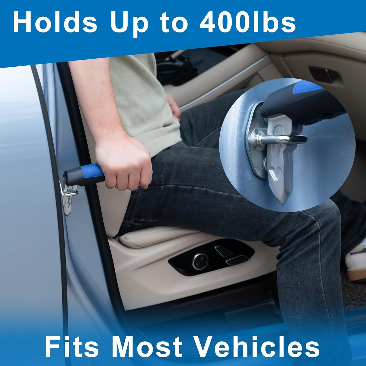 2 Pack Car Mobility Assist Handle - Auto Cane Door Support for Elderly Disabled