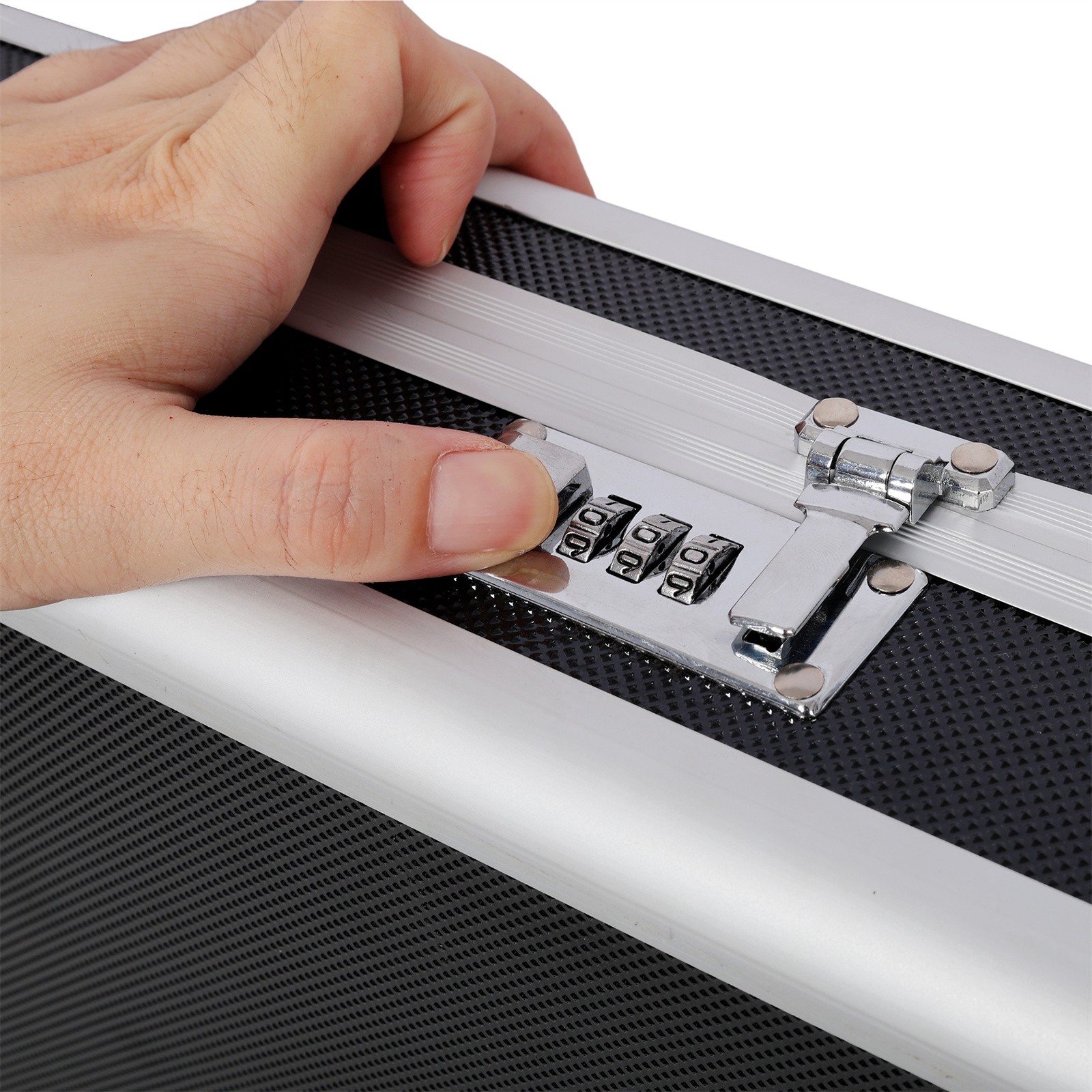 Hard Gun Carrying Case with Foam Long Storage Case Lockable Water Resistant