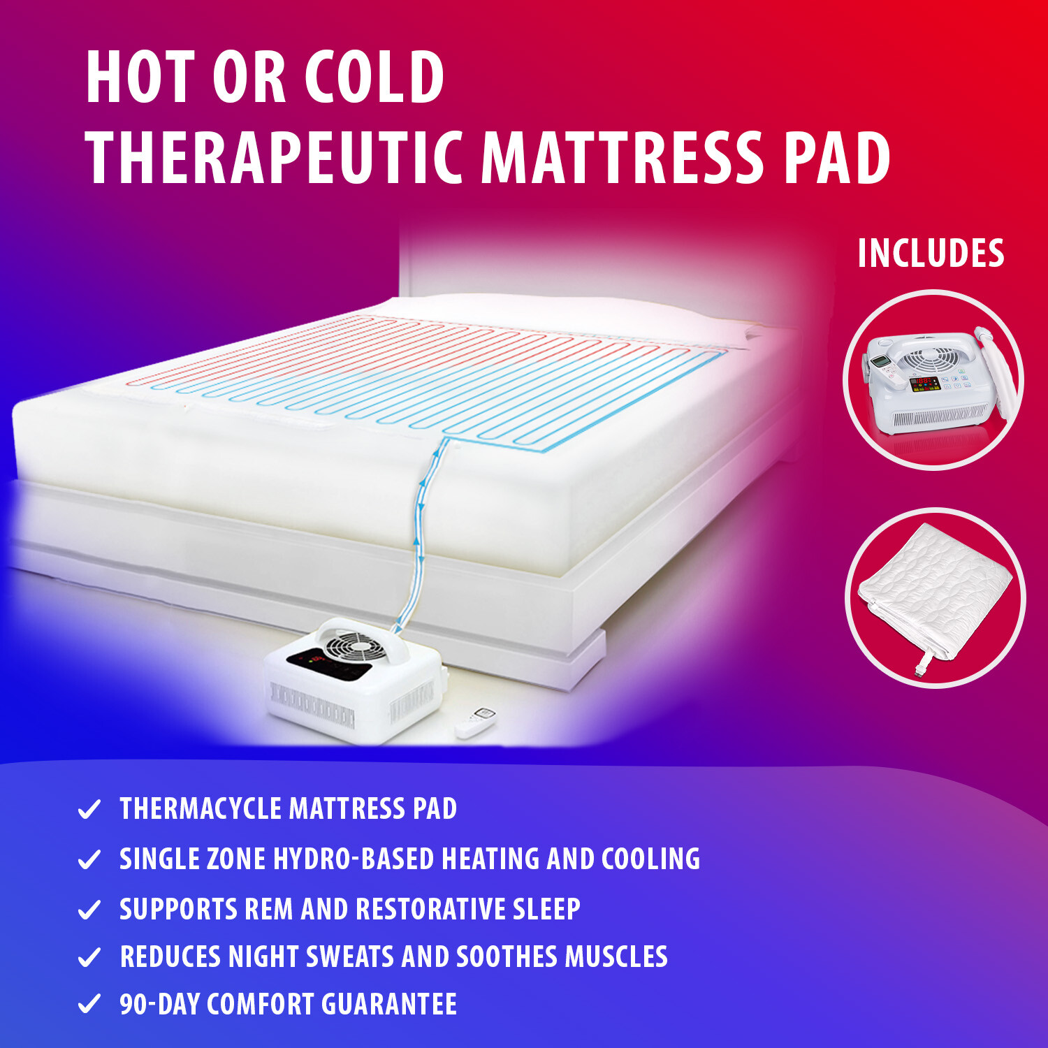 Water Circulating Sleep Pad with Circulating Unit by Thermacycle