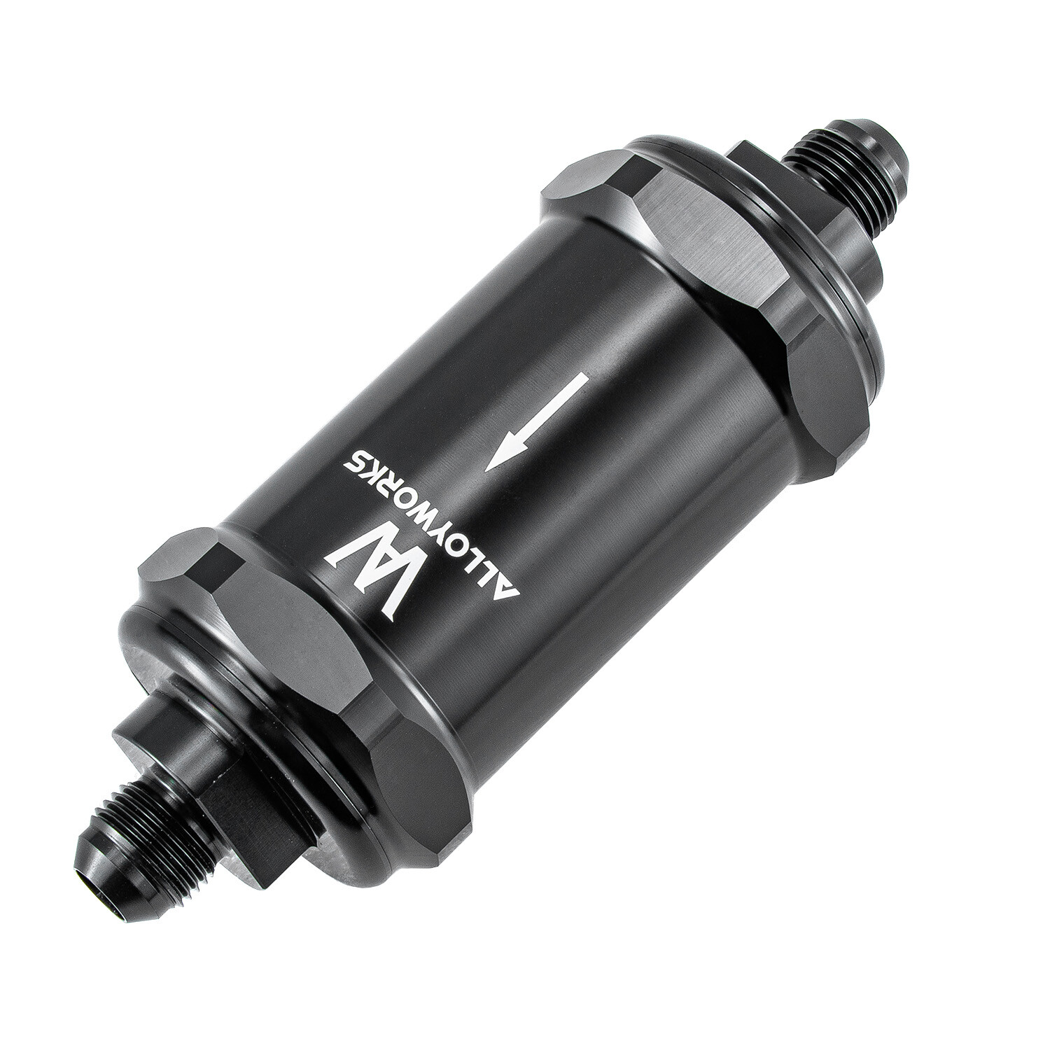 In-Line Fuel Filter AN8 In/Out 10 Micron Replaceable Fiberglass Element US