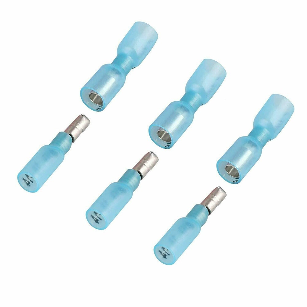 100Pcs 14-16 Gauge Heat Shrink Bullet Wire Connector Crimp Male Female Terminals