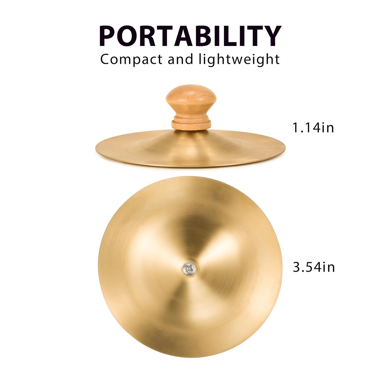 Professional Copper Finger Cymbals Pair - 3.5" (9cm) Mini Percussion for Bell...