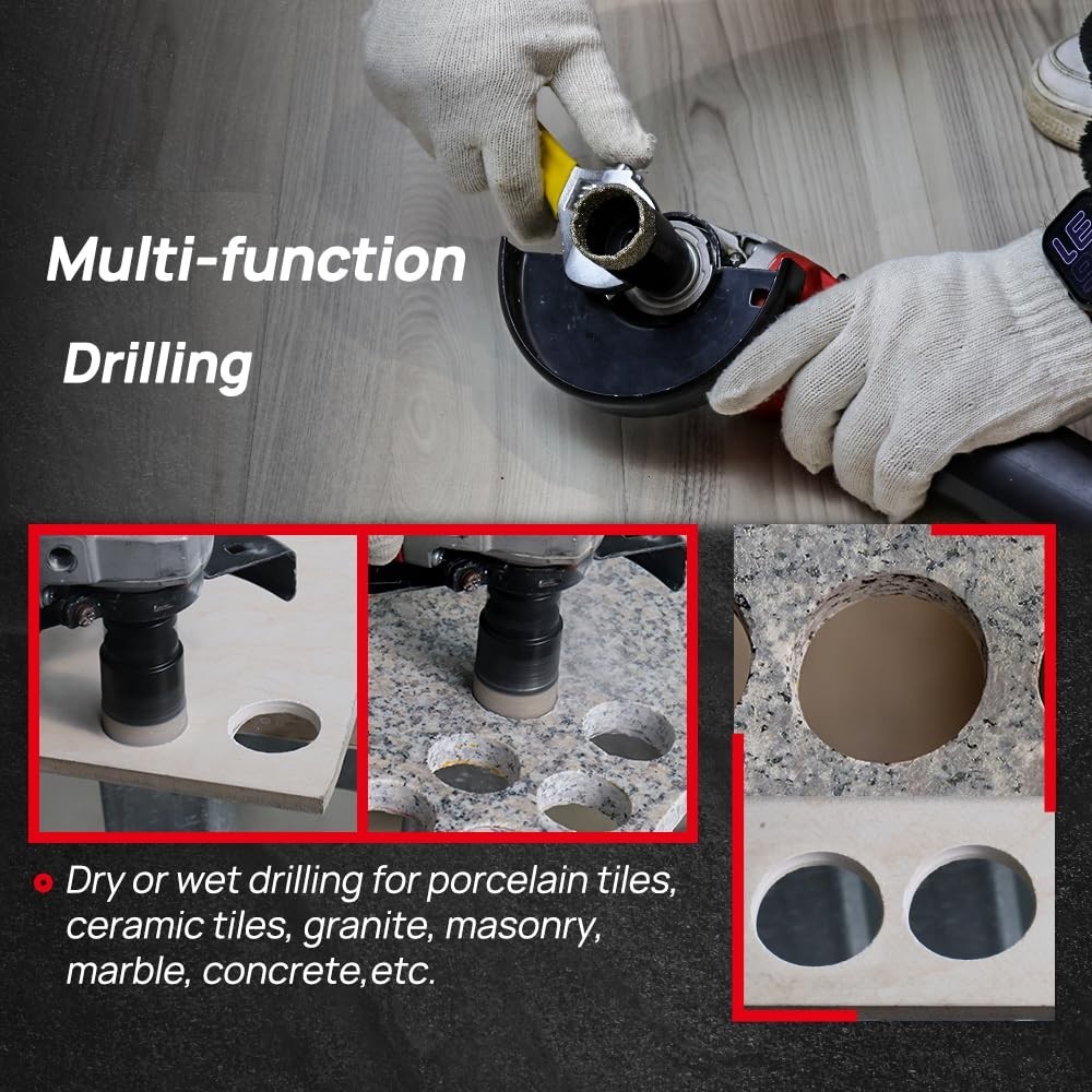 Contractor Stone Tool Kit Core Drill Pads Holder Turbo Blade Set 1-1/4"