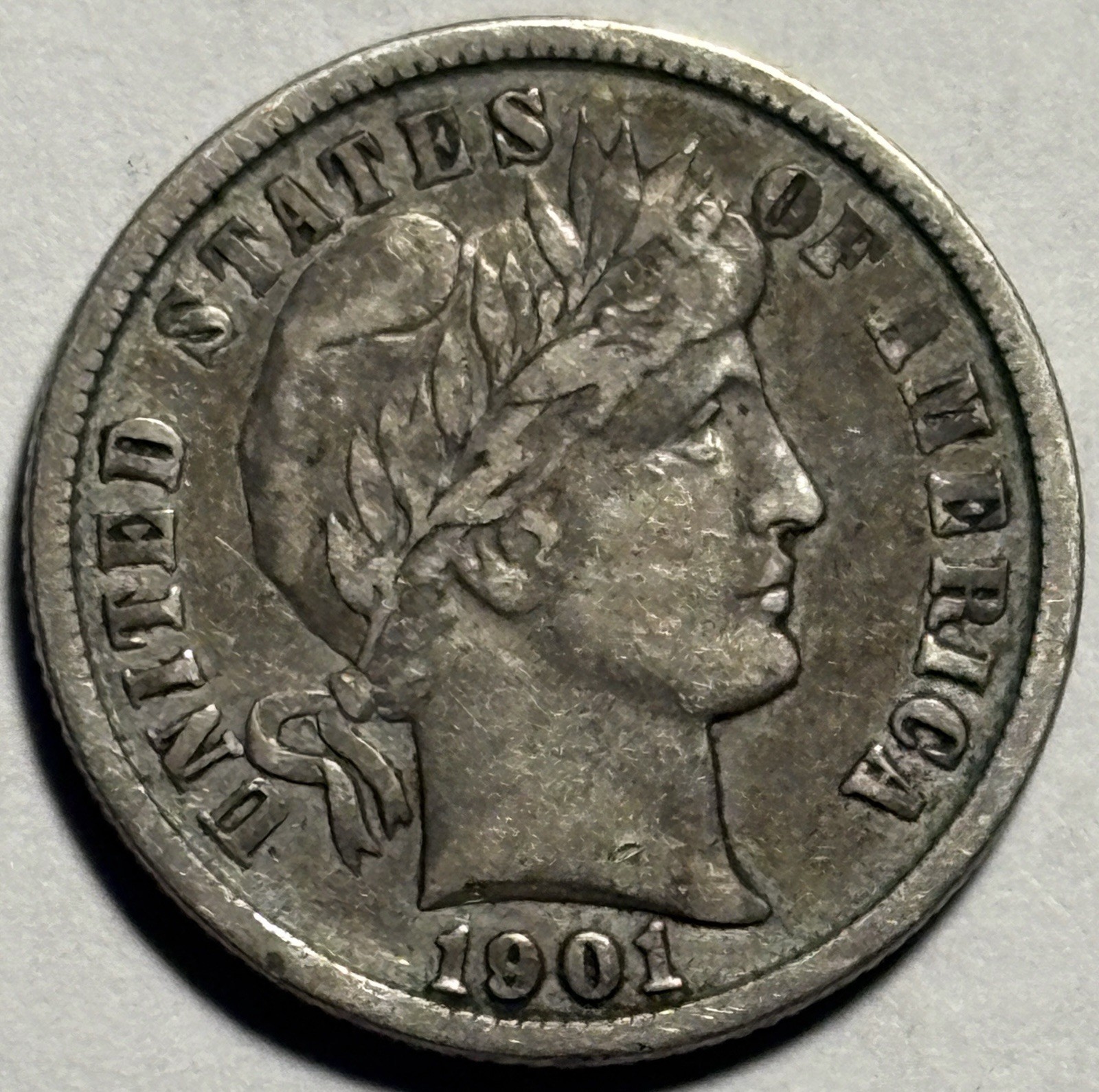 1901 Barber Dime — VF+/XF Condition, Original Surfaces 🔥