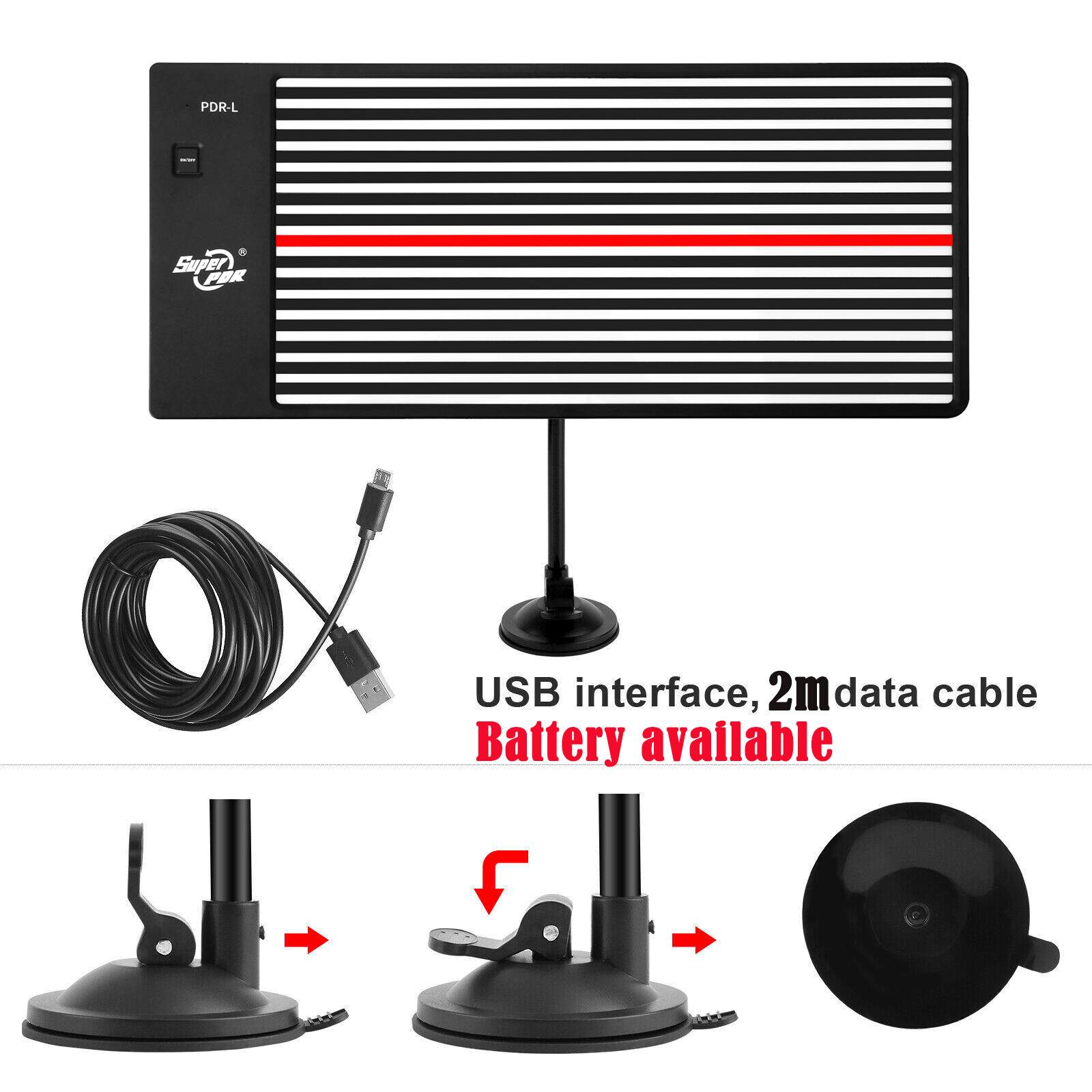 LED Line Board Checking Reflector Lamp Paintless Dent Removal Repair Tool Kit