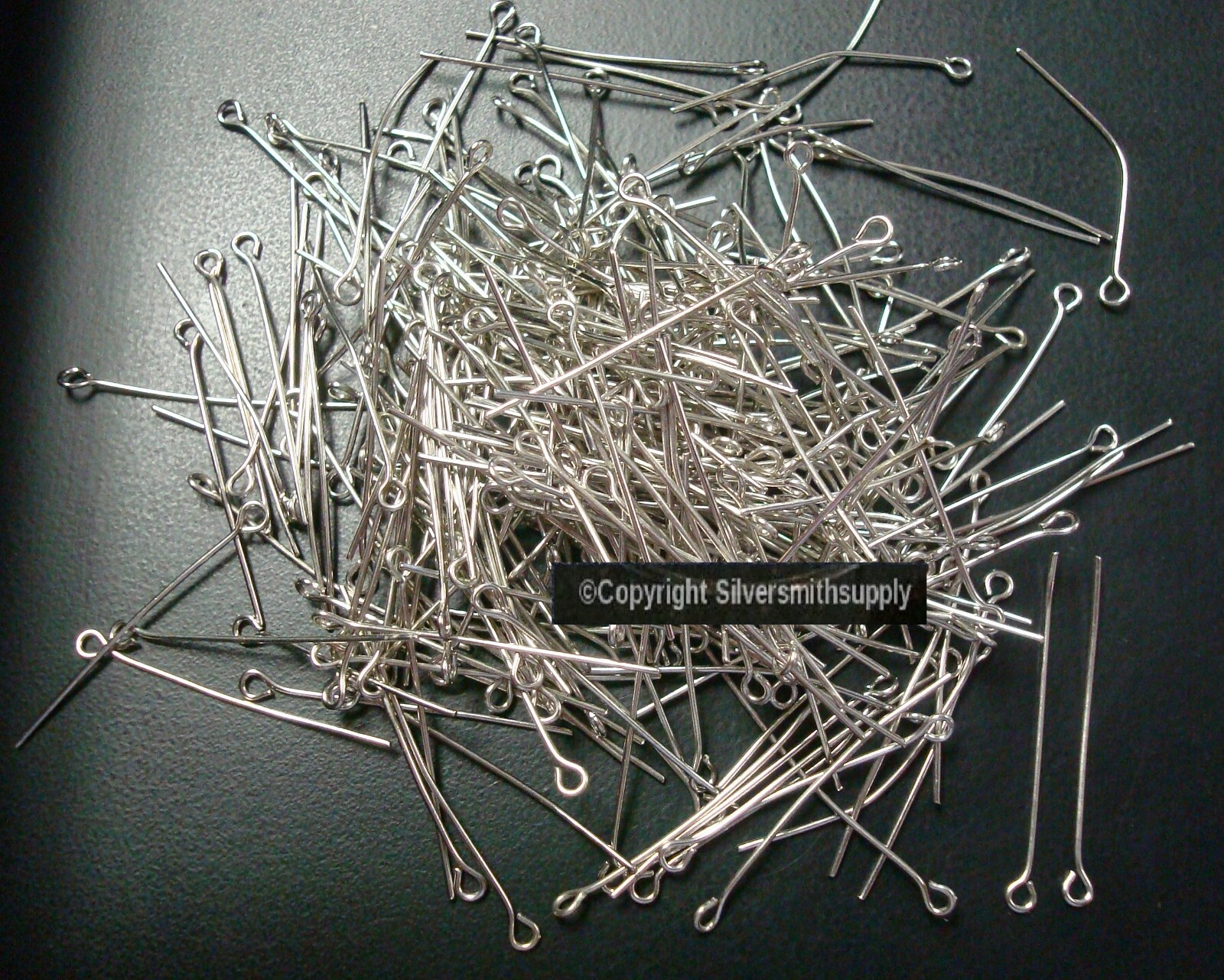 EYE PINS 1" 20ga round wire 300pcs bead findings earring parts 25.4mm FEP002