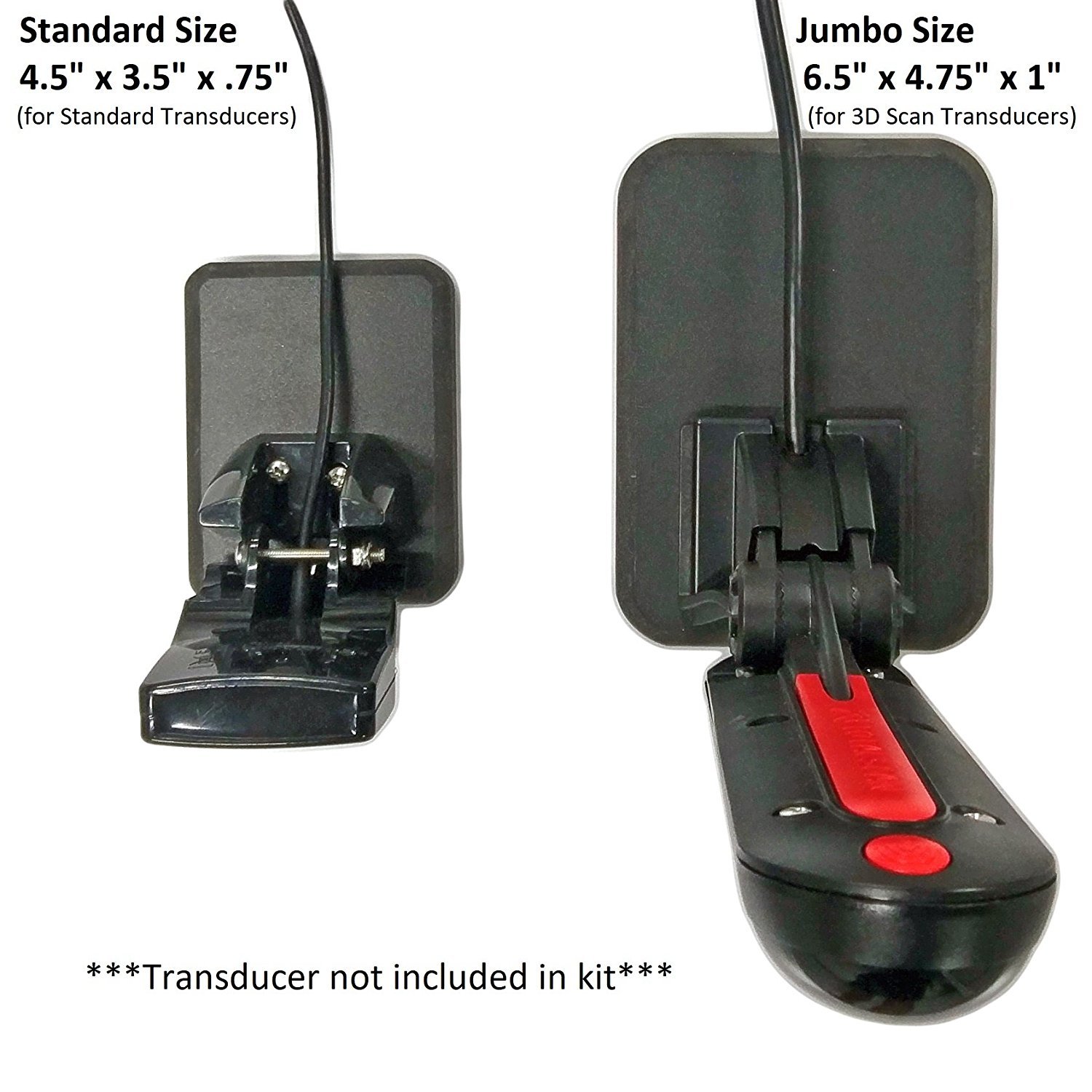 Stern Pad Standard Black - Transducer Mounting Kit (No Screwing into Boat)