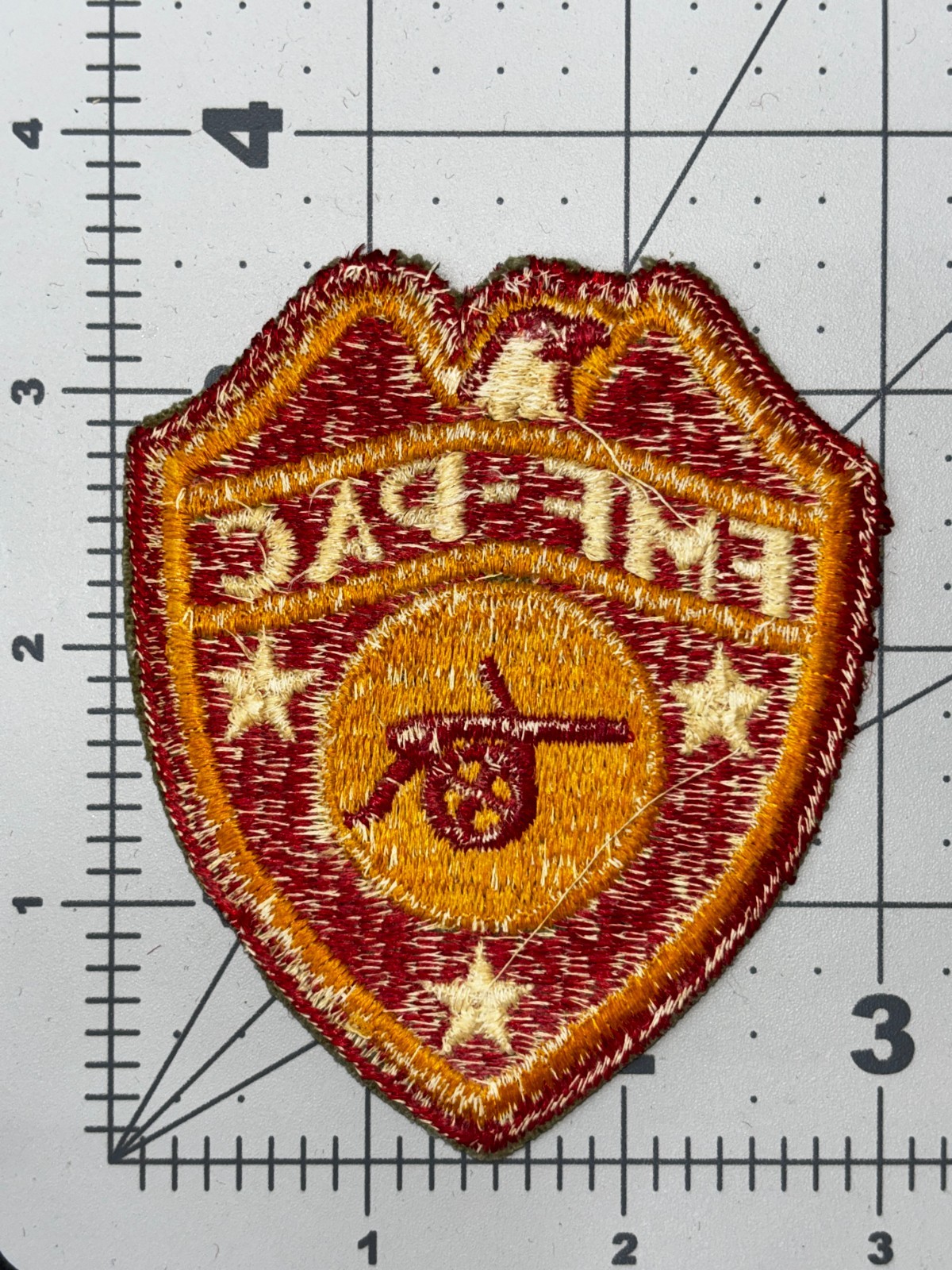 WW 2 USMC FMF-PAC Artillery Patch Inv# K8363