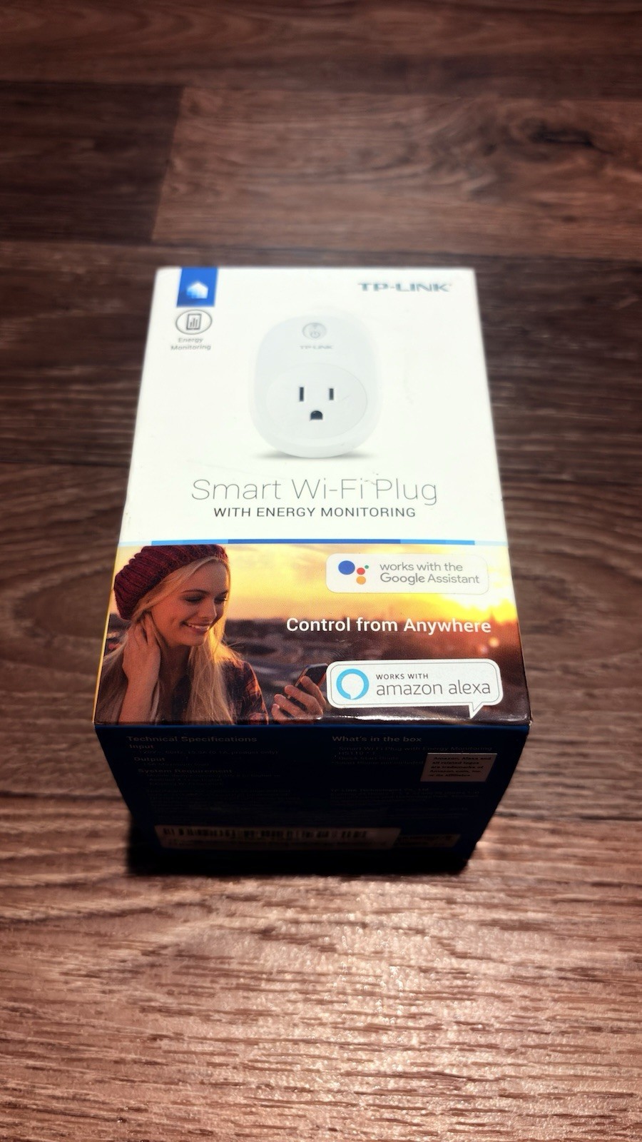 TP-LINK HS110 Smart Wi-Fi Plug Energy Monitoring Alexa/Google White Indoor