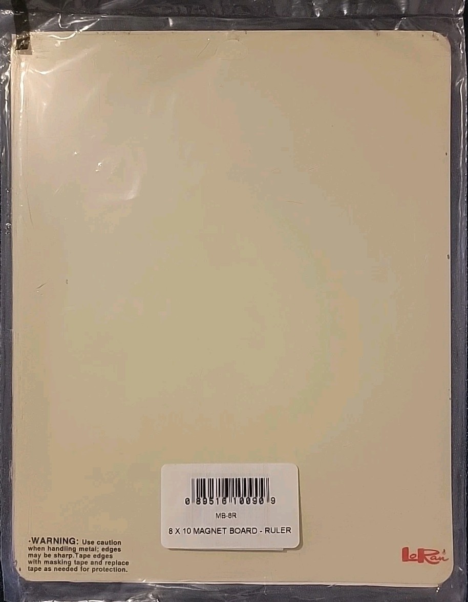 LoRan Magnet Board 8" x 10" Soft Ivory Made In USA New Sealed Craft Cross Stitch