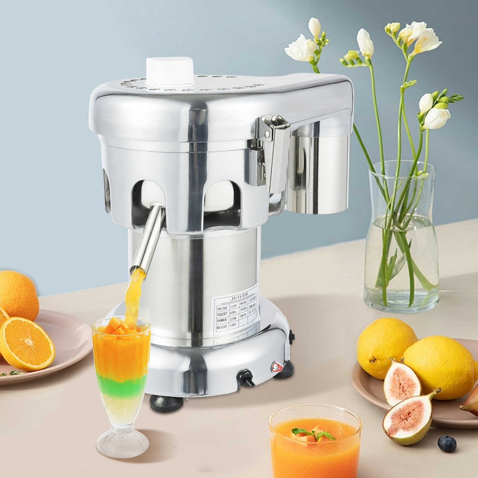 Juice Extractor 110V 370W Centrifugal Juice Extractor Juicing Fruit & Vegetable