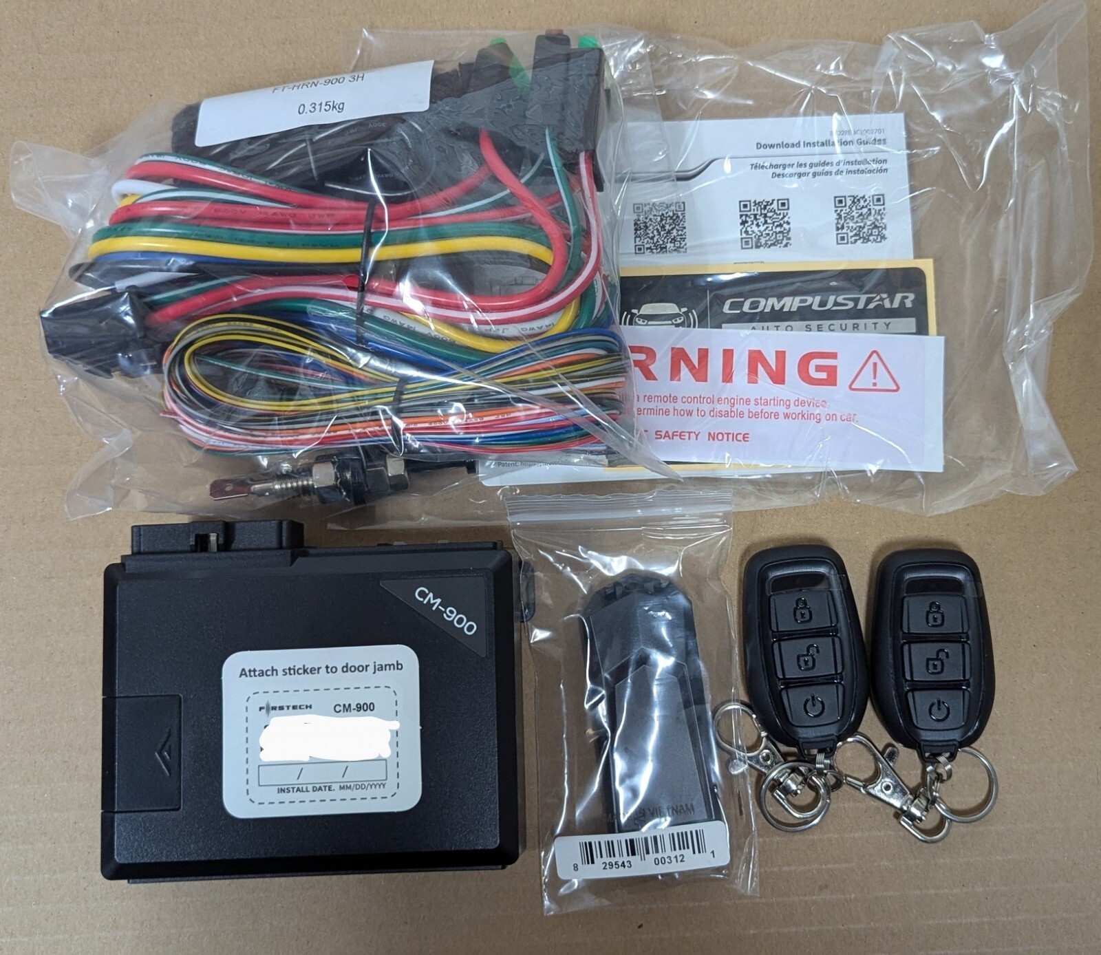 Compustar Car Remote Starter System with 2 Remotes 1500 Feet Range CS930S NEW