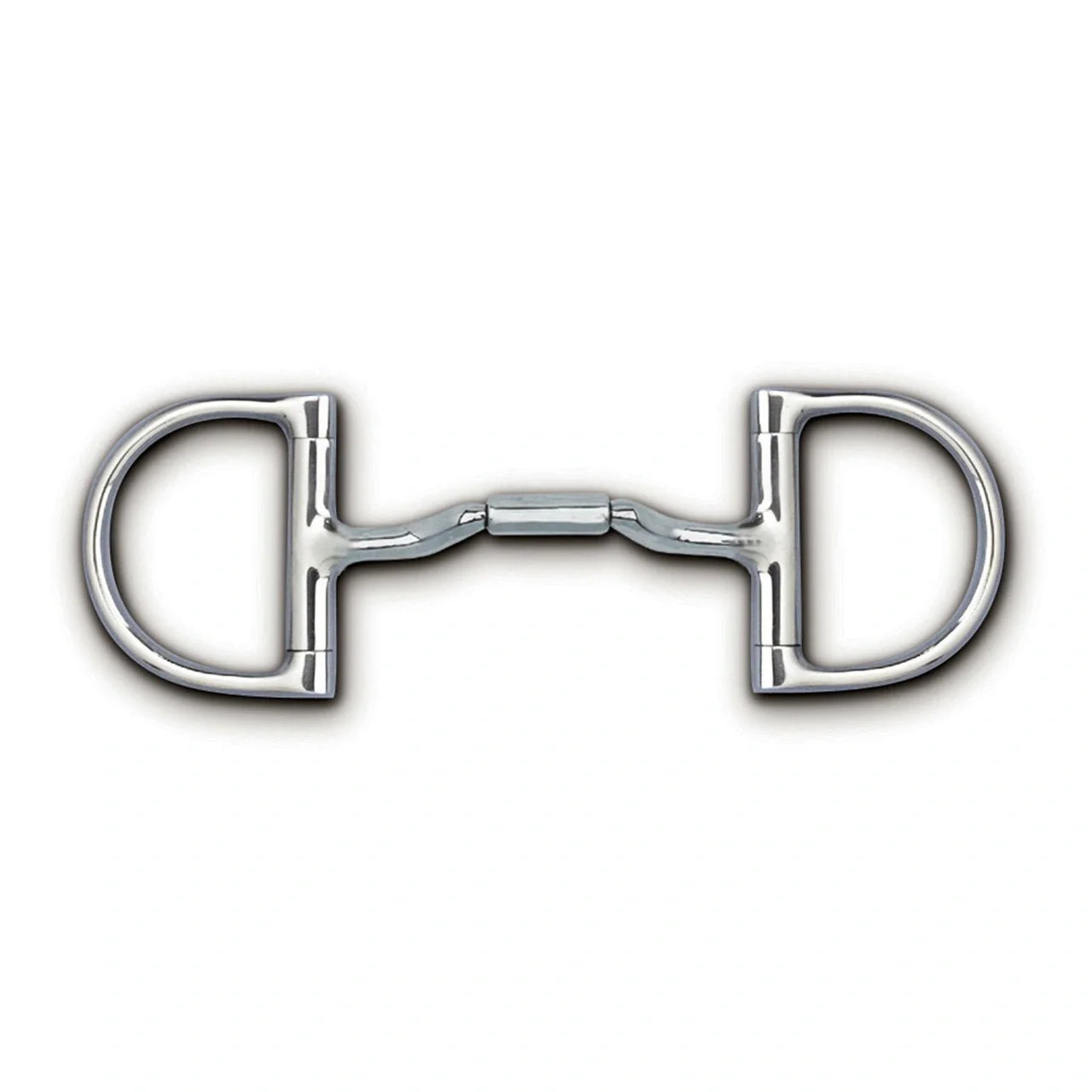 Myler MB 36 Dee Ring Snaffle Bit - Forward Tilted Port, Copper Inlay &