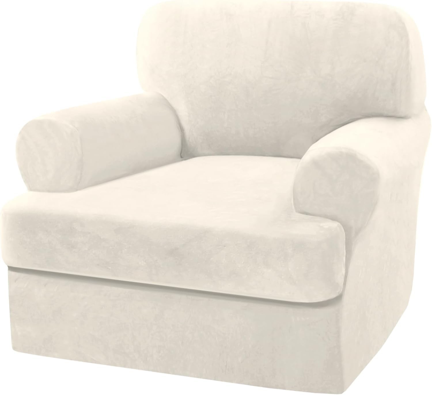 Sofa Cover 2 Piece T Cushion Armchair Slipcovers Thick Velvet Couch Cover