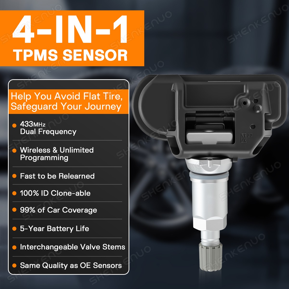 PACK TPMS Tire Pressure Sensor For MERCEDES A0009053907 A0009054100 A0009057200