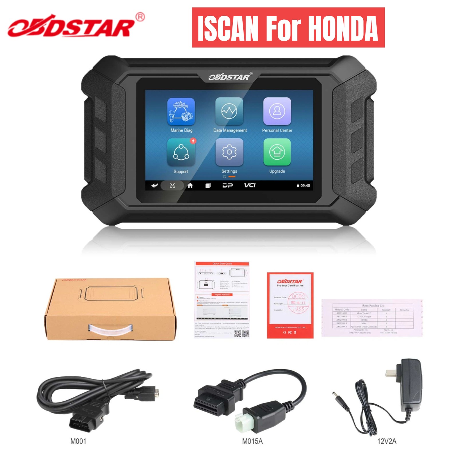 OBDSTAR iScan For HONDA Marine Diagnostic Scan Code Read Data Flow Action Test