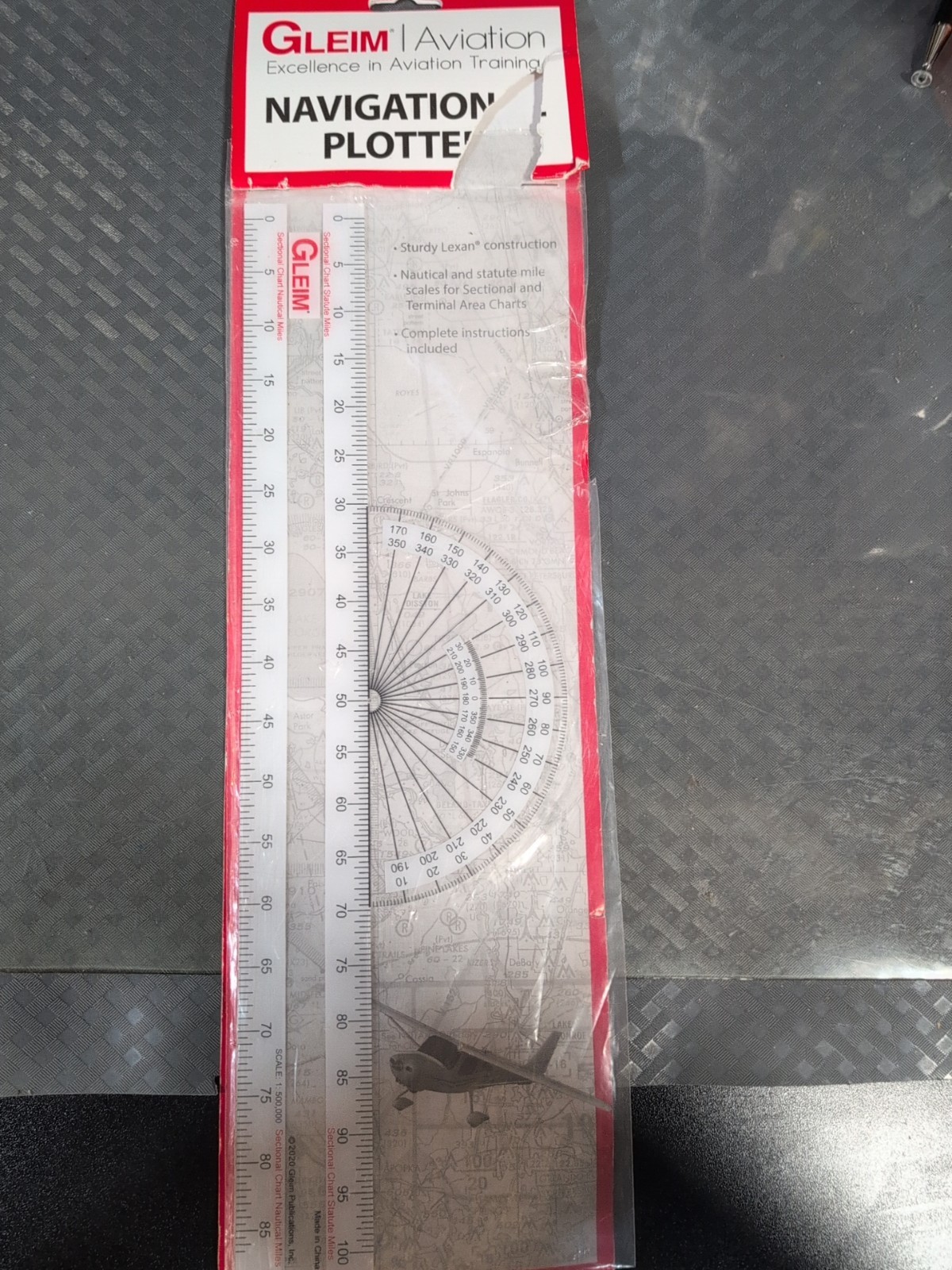Gleim Navigational Plotter Sectional & TAC Scale | Statute & Nautical Scales #52