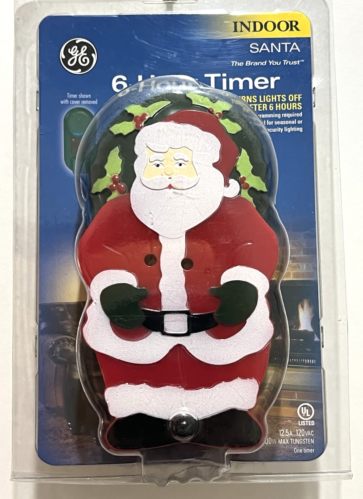 GE Indoor Santa 6-Hour Timer Turns Lights OFF After 6 Hours, NEW,