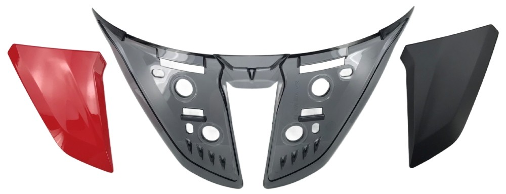 HJC F70 Mago Helmet Replacement Rear Vent Red