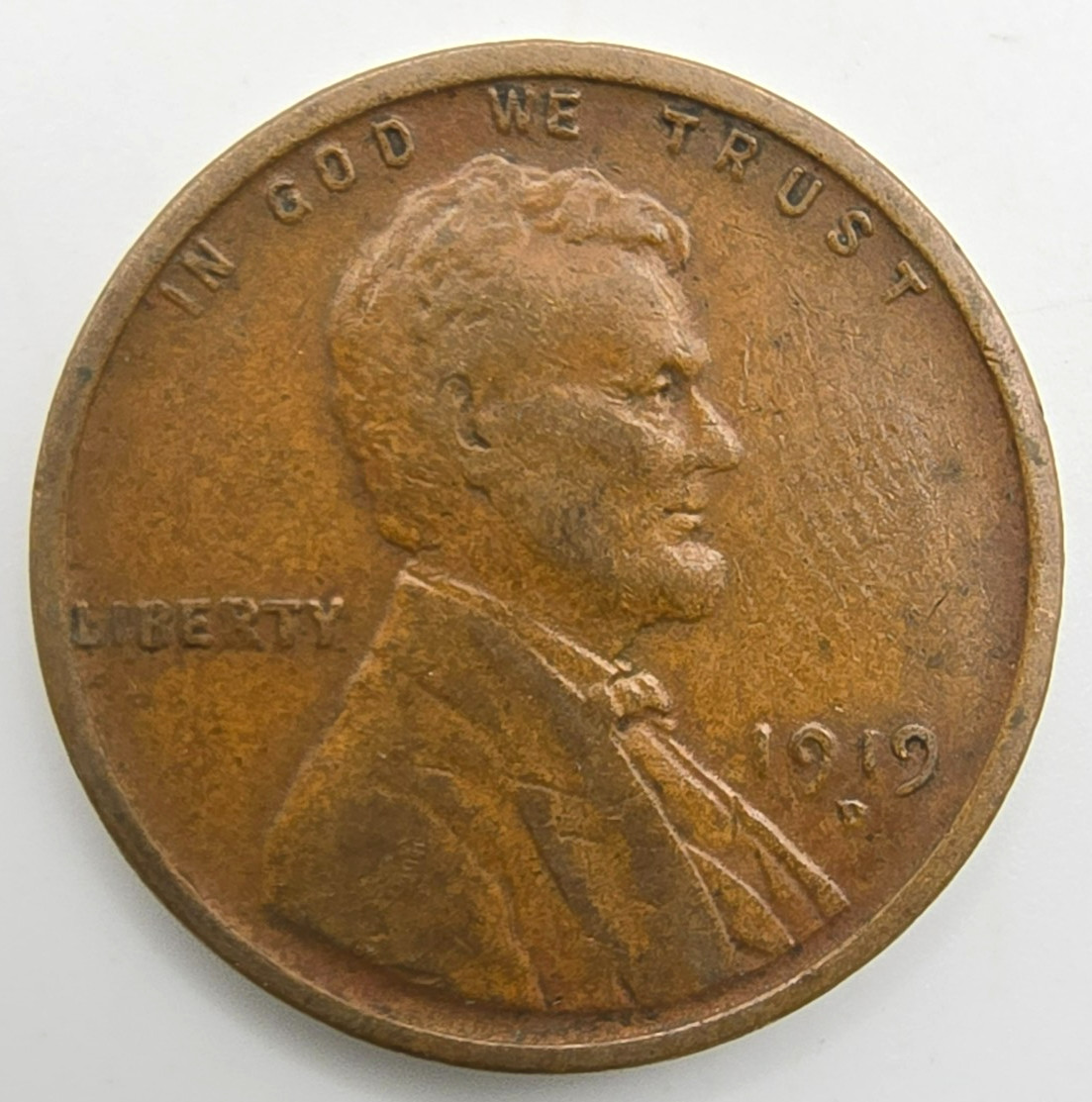 1919 D Lincoln Wheat Cent XF As Shown You Grade It! Penny Type Coin EF Free Ship