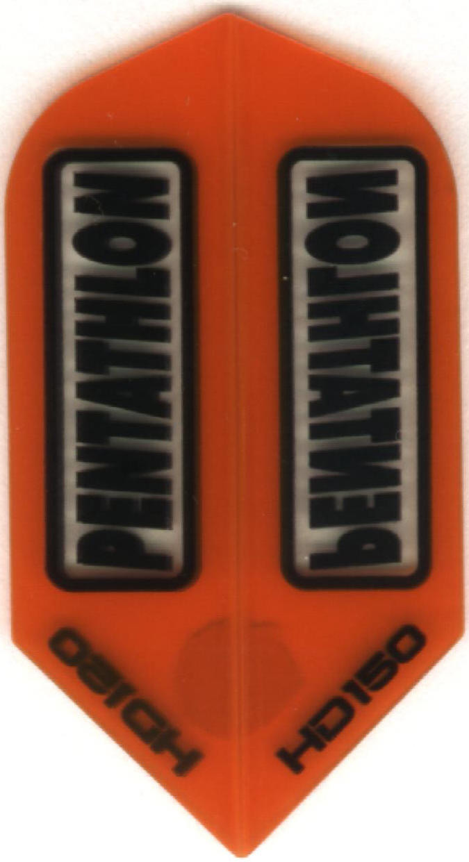 Orange PENTATHLON HD150 Slim Dart Flights: 3 per set