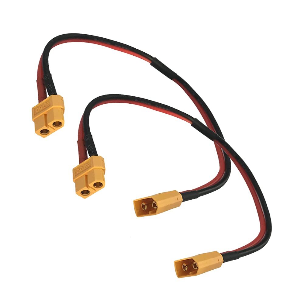 2-Pack XT60 Connector Plug Extension Cable Male to Female Adapter with 30CM 1...