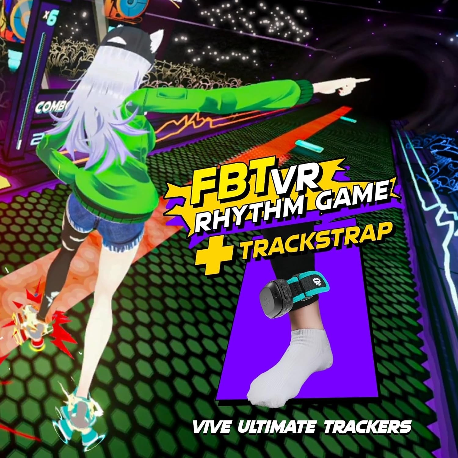 Full-Body Tracking Straps for VIVE with Dance Dash - Elevate Your VR Dance