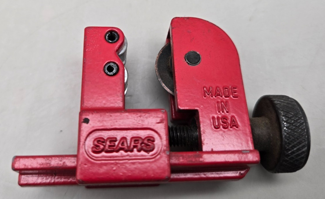 Vintage Sears Copper Pipe Cutter 1/8" to 7/8" OD Plumbing HVAC USA