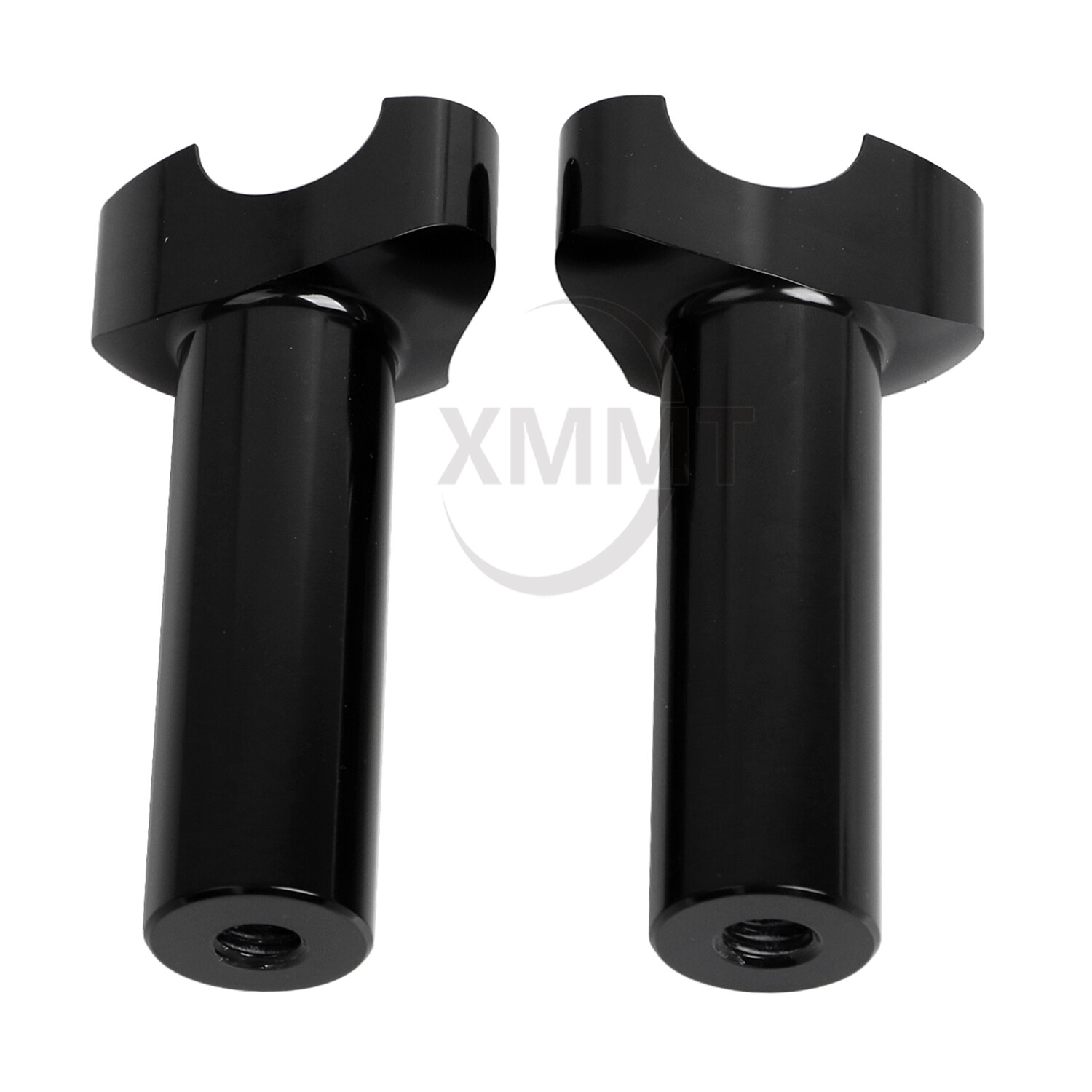 Black 4.5" Straight Handlebar Risers For Harley Dyna Heritage Softail Road King