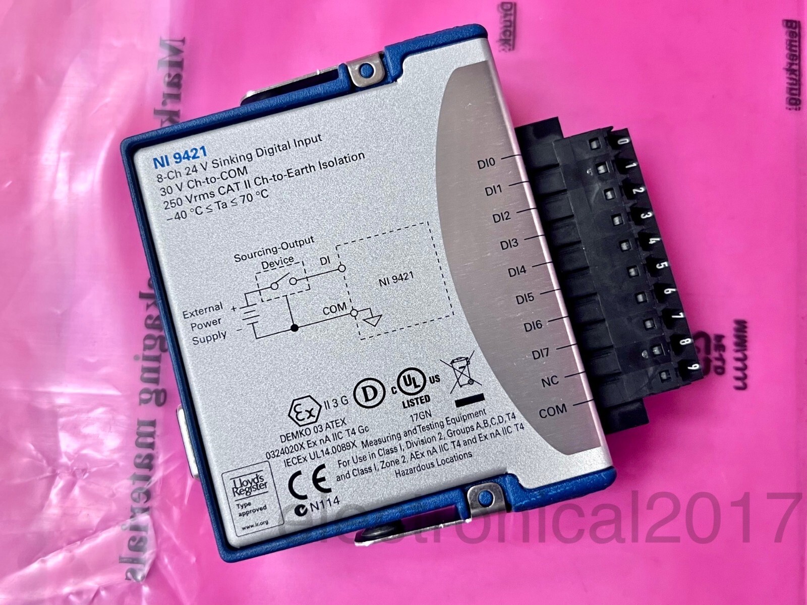 National Instruments NI-9421 C-series 8-Channel 24V Sinking Input cDAQ Module