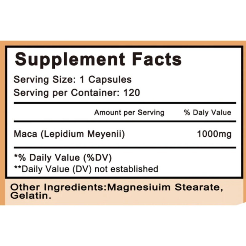 Maca Capsule Shape Butt Booty Shaper Super MACAXL 30 to 120 Capsules