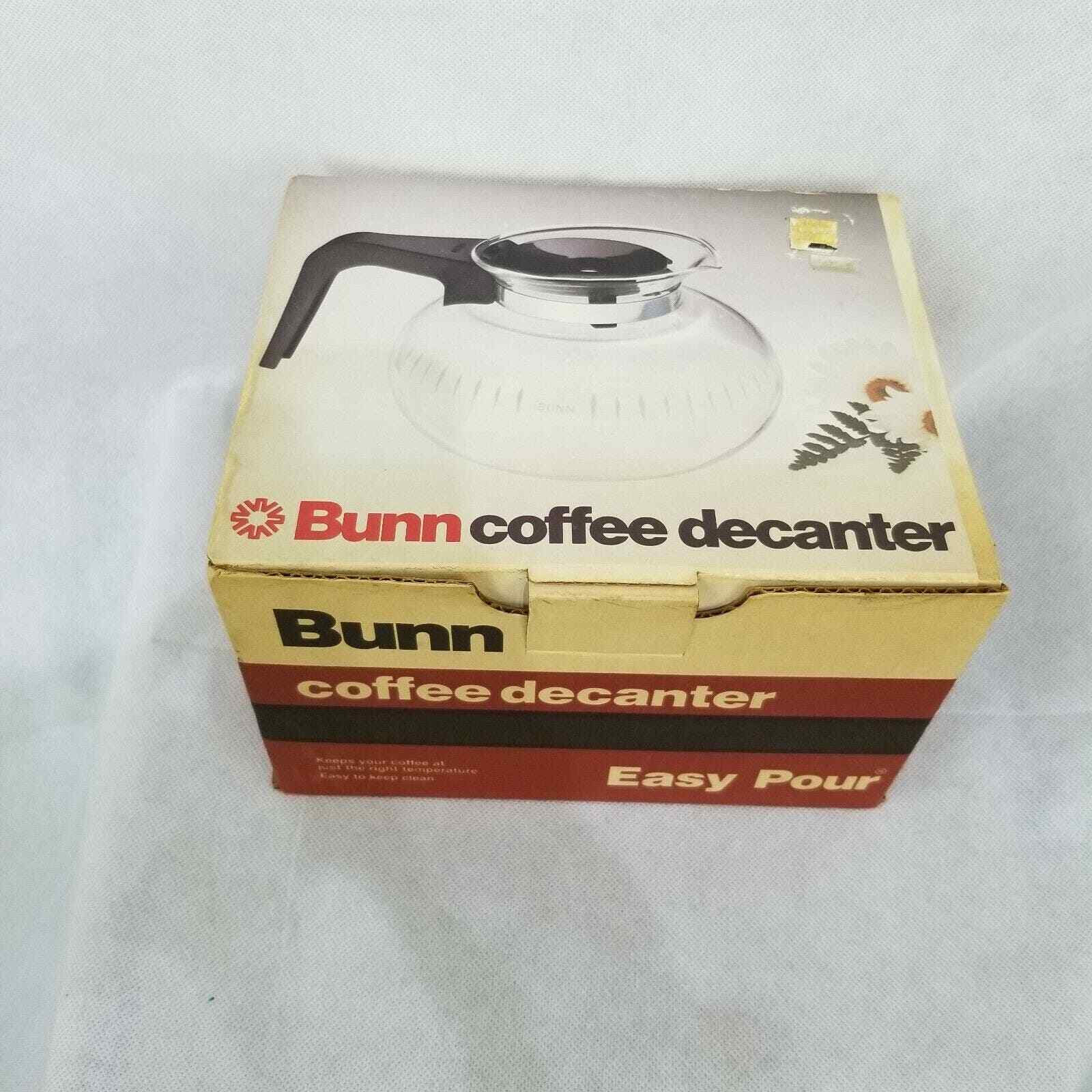 New in Box Vintage Bunn Glass Coffee Decanter For Easy Pour Coffee Maker