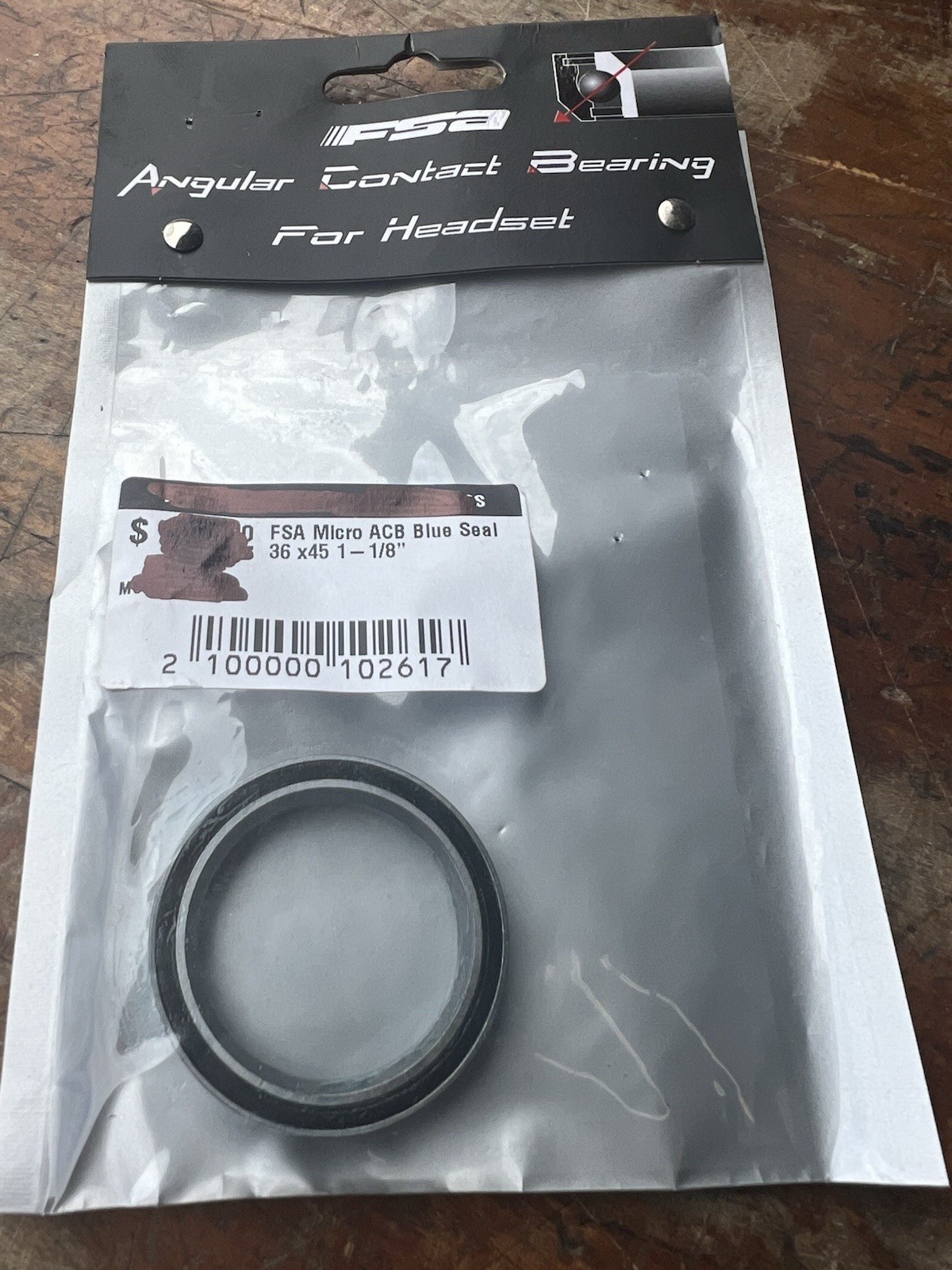 New ~ FSA ACB Sealed Cartridge Headset Bearing Micro 1 1/8" 36° x 45° 160-0014