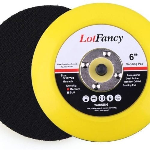 6 Inch Hook and Loop Backing Plates, Pack of 2 - DA Air Random Orbital Sander/Po