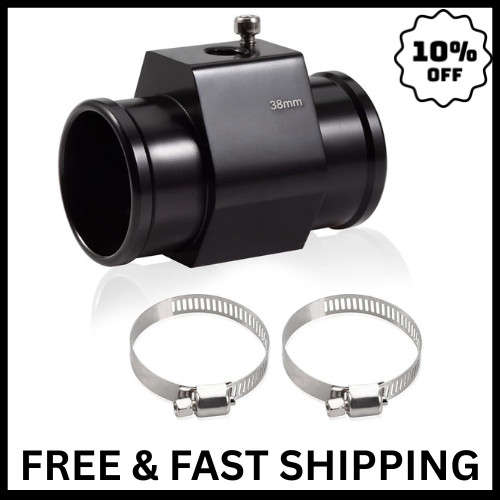 Aluminum Water Temperature Sensor Adapter 38mm 1-1/2" Radiator Hose Size: 38mm